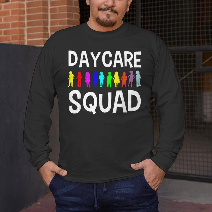 Childcare Daycare Squad Daycare Teacher Men Women Men's Long Sleeve T-Shirt, funny design