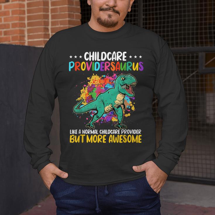 Childcare Providersaurus Daycare Teachers Men's Long Sleeve T-Shirt, funny design