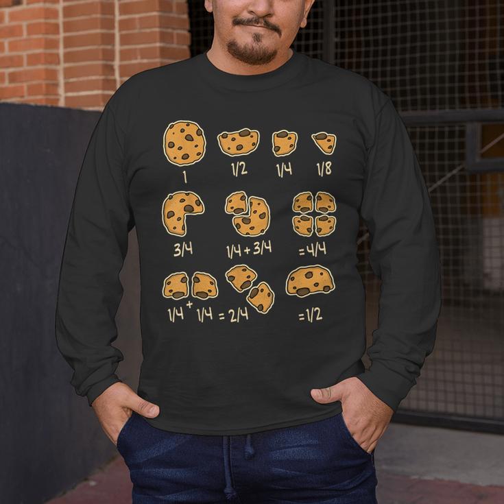 Chocolate Cookie Quick Math Fraction Math Teachers For Men Women Girls Kids Men's Long Sleeve T-Shirt, funny design