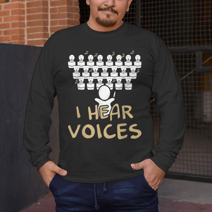 Choir Teacher Shirt I Hear Voices Chorister Tee Men's Long Sleeve T-Shirt, funny design Choir Teacher Shirt I Hear Voices Chorister Tee Men's Long Sleeve T-Shirt, funny design