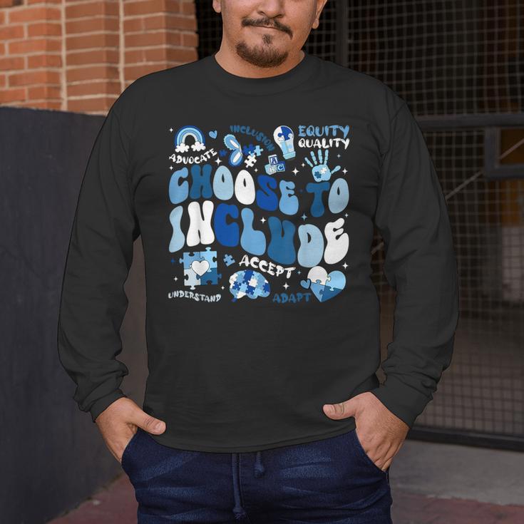 Choose To Include Inclusion Matters Autism Awareness Teacher Men's Long Sleeve T-Shirt, funny design Choose To Include Inclusion Matters Autism Awareness Teacher Men's Long Sleeve T-Shirt, funny design