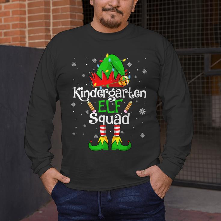 Christmas Kindergarten Elf Squad Teacher Student Men's Long Sleeve T-Shirt, funny design Christmas Kindergarten Elf Squad Teacher Student Men's Long Sleeve T-Shirt, funny design
