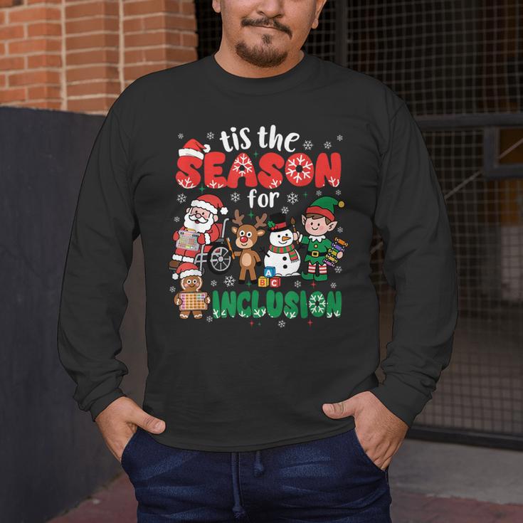 Christmas Sped Teacher Tis The Season For Inclusion Women Men's Long Sleeve T-Shirt, funny design Christmas Sped Teacher Tis The Season For Inclusion Women Men's Long Sleeve T-Shirt, funny design