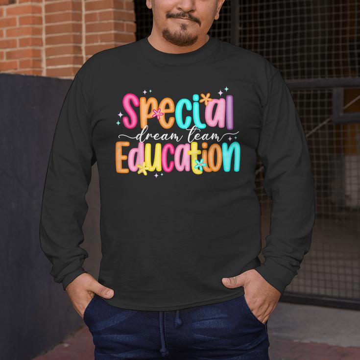 Color Special Education Squad Groovy Dream Team SPED Teacher Men's Long Sleeve T-Shirt, funny design Color Special Education Squad Groovy Dream Team SPED Teacher Men's Long Sleeve T-Shirt, funny design