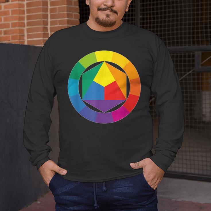Color Wheel Palette Shirt Artist Painter Art Teacher Tshirt Men's Long Sleeve T-Shirt, funny design Color Wheel Palette Shirt Artist Painter Art Teacher Tshirt Men's Long Sleeve T-Shirt, funny design