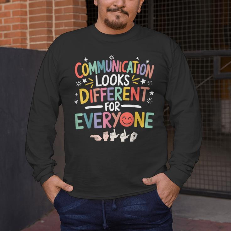 Communication ASL Teacher Deaf People ASL Interpreter Men's Long Sleeve T-Shirt, funny design Communication ASL Teacher Deaf People ASL Interpreter Men's Long Sleeve T-Shirt, funny design