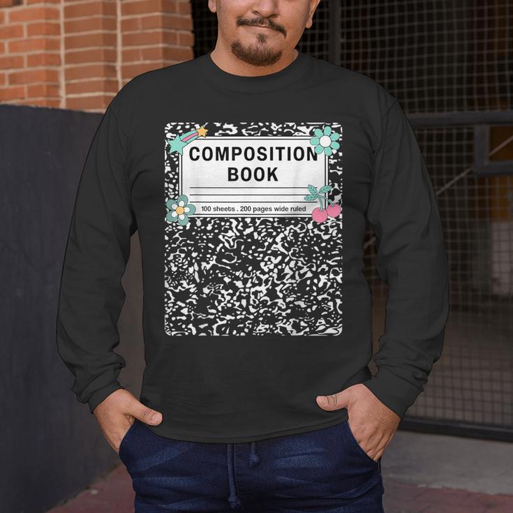 Composition Book Notebook Teachers Matching Group Halloween Men's Long Sleeve T-Shirt, funny design Composition Book Notebook Teachers Matching Group Halloween Men's Long Sleeve T-Shirt, funny design
