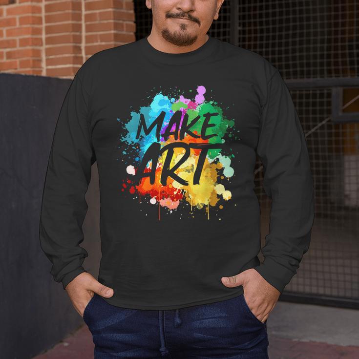 Cool Art For Men Women Artist Teacher Painter Artists Paint Men's Long Sleeve T-Shirt, funny design