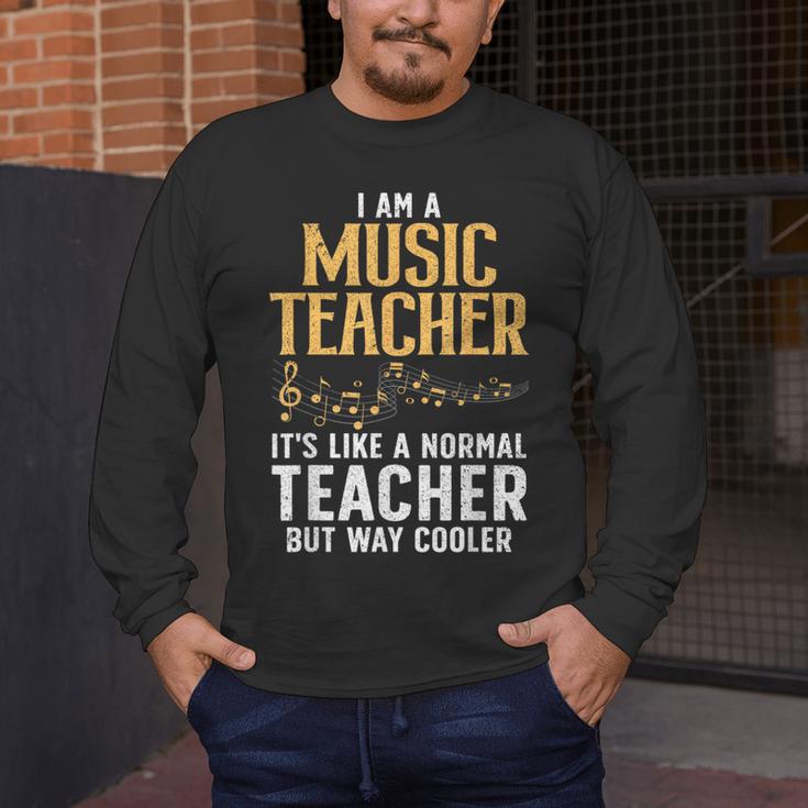 Cool Music Teacher Art For Men Women School Orchestra Coach Men's Long Sleeve T-Shirt, funny design