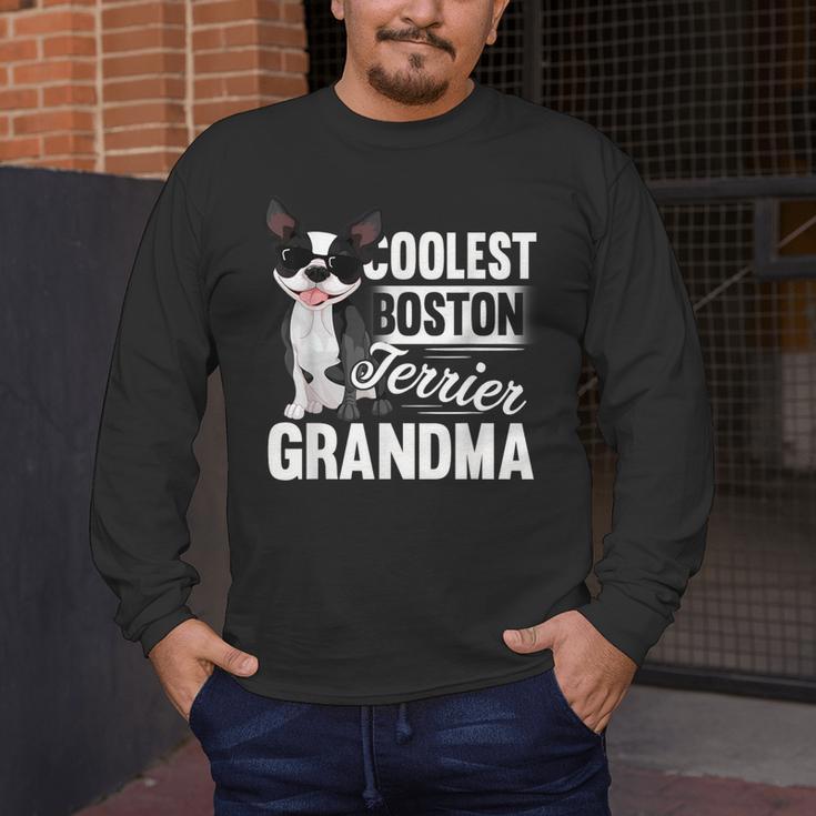 Coolest Boston Terrier Grandma Dog Men's Long Sleeve T-Shirt, funny design