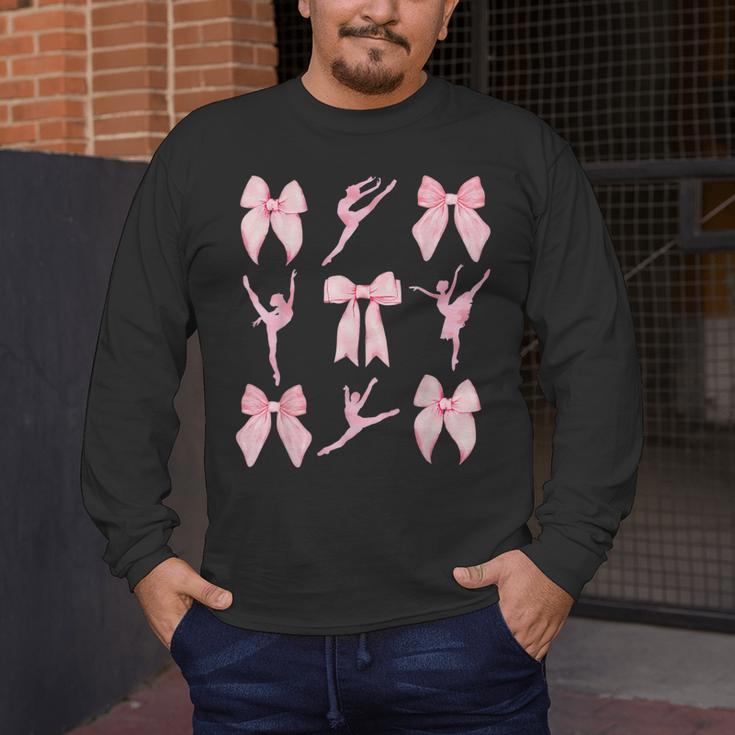 Coquette Bow Ballet Dance Teacher Coquette Women Dancing Men's Long Sleeve T-Shirt, funny design Coquette Bow Ballet Dance Teacher Coquette Women Dancing Men's Long Sleeve T-Shirt, funny design