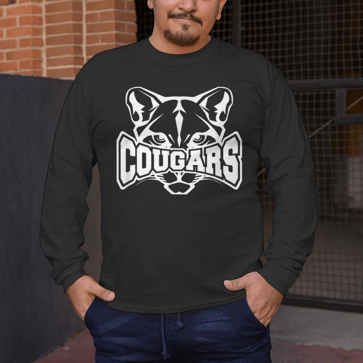 Cougars Teacher Student School Sports Fan Team Spirit Men's Long Sleeve T-Shirt, funny design Cougars Teacher Student School Sports Fan Team Spirit Men's Long Sleeve T-Shirt, funny design