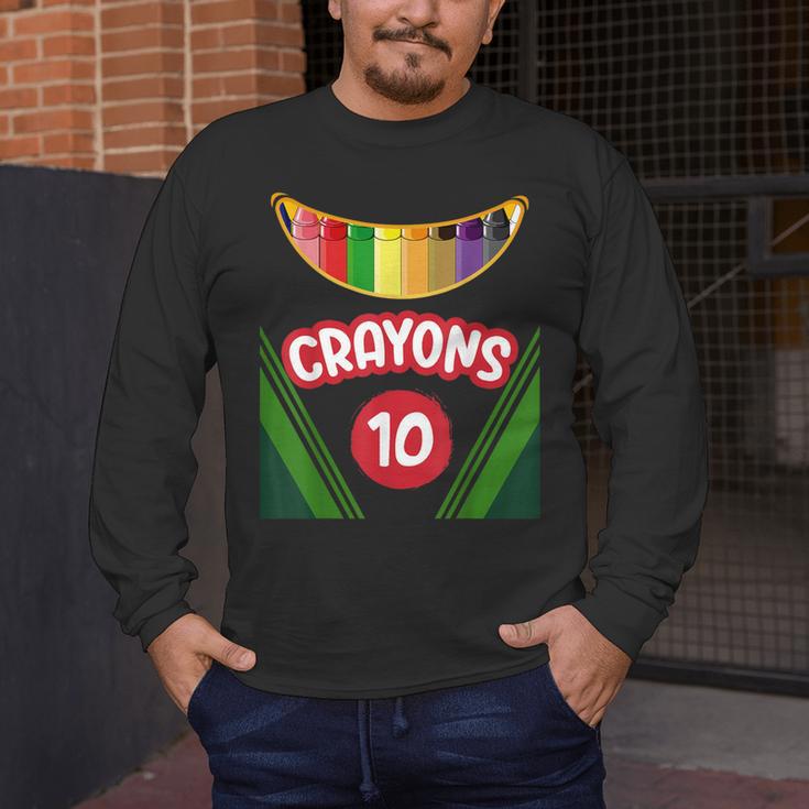 Crayon Box Fun Teacher Student Crayon Squad Halloween 2022 Men's Long Sleeve T-Shirt, funny design Crayon Box Fun Teacher Student Crayon Squad Halloween 2022 Men's Long Sleeve T-Shirt, funny design