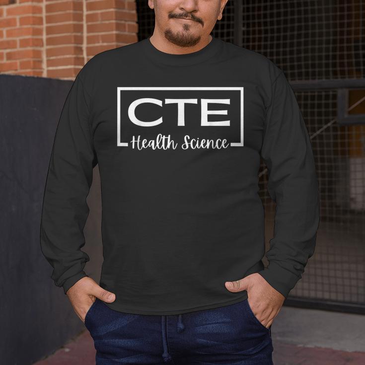 CTE Career And Technical Education -Adults CTE Teacher Health Theme Small Short Sleeve Men's Long Sleeve T-Shirt, funny design