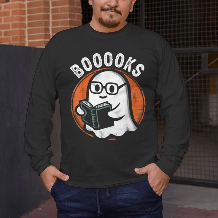 Cute Ghost Book Reading Books Lover Retro Halloween Teacher Men's Long Sleeve T-Shirt, funny design Cute Ghost Book Reading Books Lover Retro Halloween Teacher Men's Long Sleeve T-Shirt, funny design