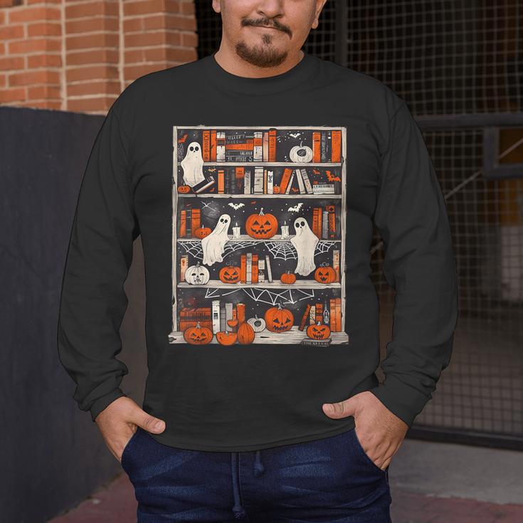 Cute Ghost Book Reading Books Lover Spooky Teacher Halloween Men's Long Sleeve T-Shirt, funny design Cute Ghost Book Reading Books Lover Spooky Teacher Halloween Men's Long Sleeve T-Shirt, funny design