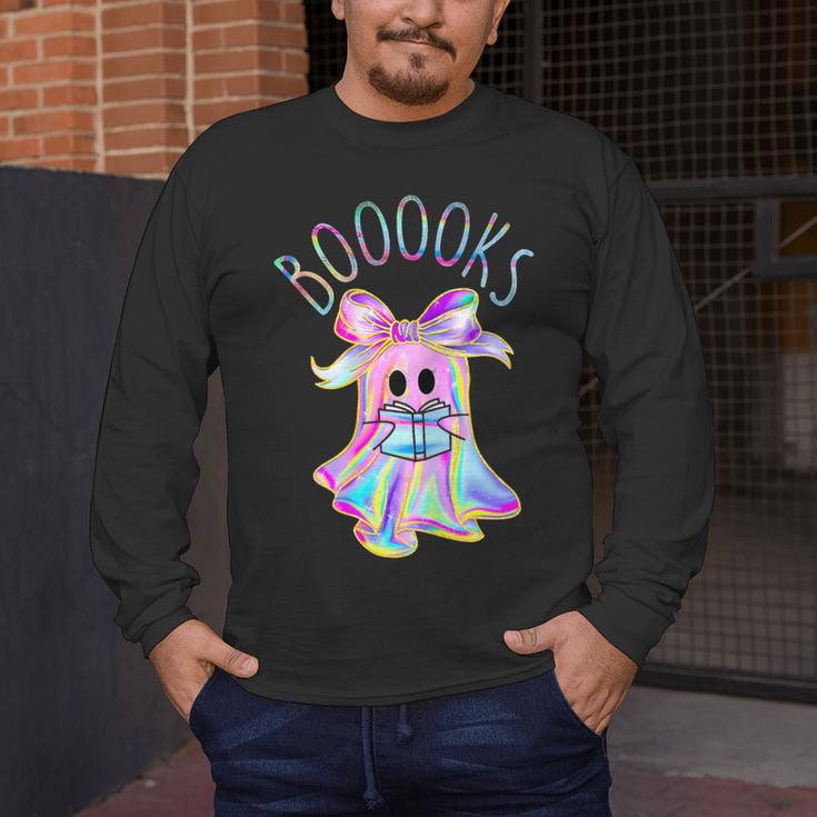 Cute Ghost Book Reading Halloween Teacher Top Girls Women Men's Long Sleeve T-Shirt, funny design Cute Ghost Book Reading Halloween Teacher Top Girls Women Men's Long Sleeve T-Shirt, funny design