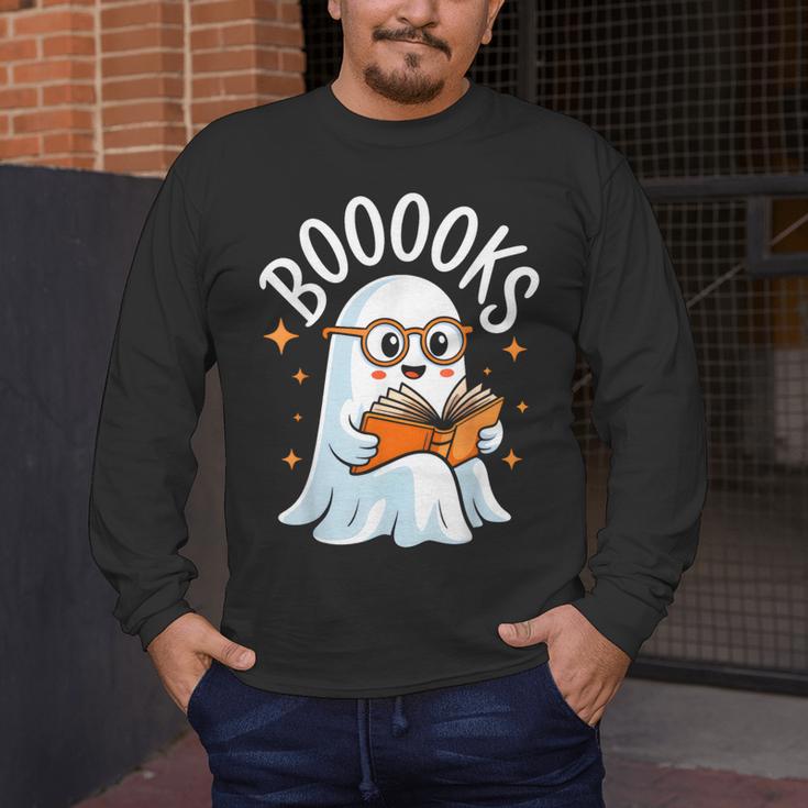 Cute Ghost Reading Book Librarian Teacher Halloween Costume Men's Long Sleeve T-Shirt, funny design Cute Ghost Reading Book Librarian Teacher Halloween Costume Men's Long Sleeve T-Shirt, funny design
