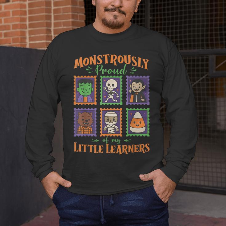 Cute Halloween Teacher Men's Long Sleeve T-Shirt, funny design