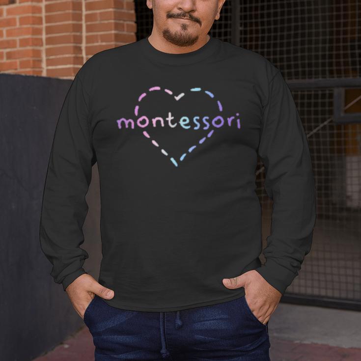 Cute Montessori For Teachers Kids & Moms Men's Long Sleeve T-Shirt, funny design Cute Montessori For Teachers Kids & Moms Men's Long Sleeve T-Shirt, funny design
