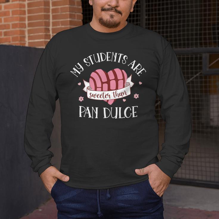 Cute Spanish Teacher Dual Language Bilingual Teacher Men Women Men's Long Sleeve T-Shirt, funny design