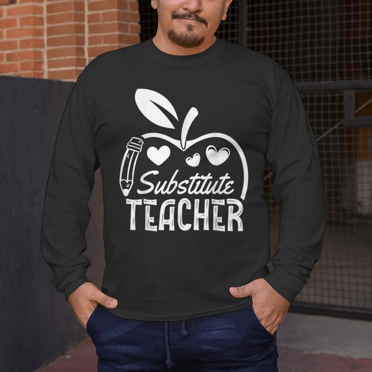 Cute Substitute Teacher Appreciation Men Women Men's Long Sleeve T-Shirt, funny design Cute Substitute Teacher Appreciation Men Women Men's Long Sleeve T-Shirt, funny design