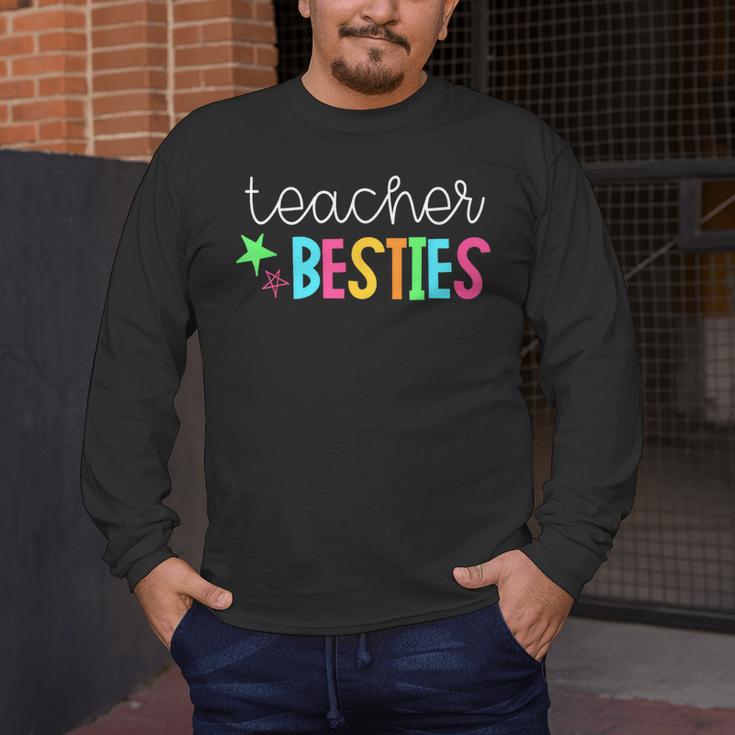 Cute Teacher Shirt Teacher Besties Men's Long Sleeve T-Shirt, funny design Cute Teacher Shirt Teacher Besties Men's Long Sleeve T-Shirt, funny design