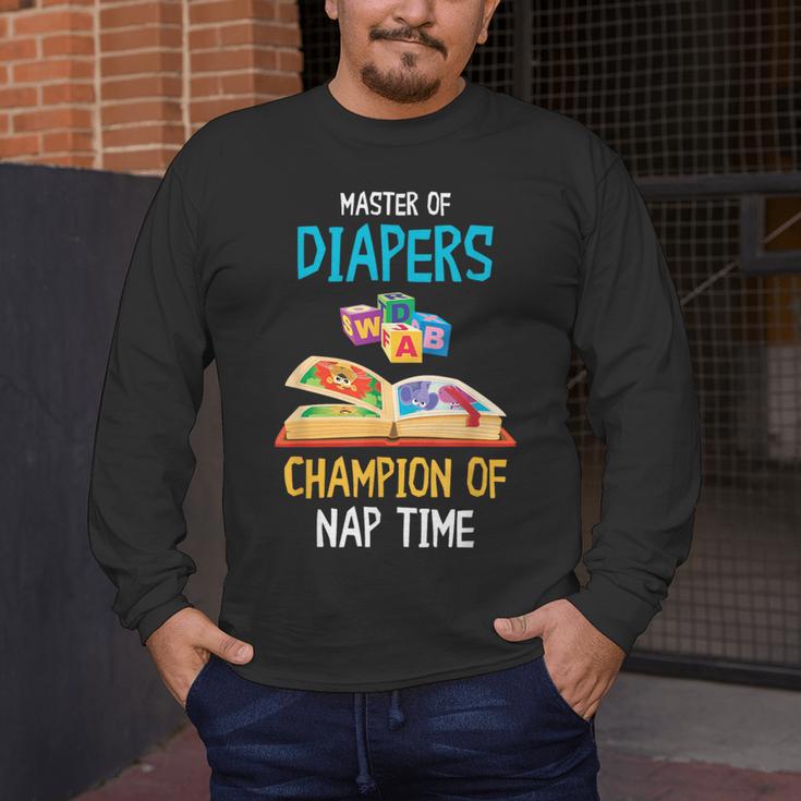 Daycare Provider Master Of Diapers Childcare Teacher Men's Long Sleeve T-Shirt, funny design Daycare Provider Master Of Diapers Childcare Teacher Men's Long Sleeve T-Shirt, funny design