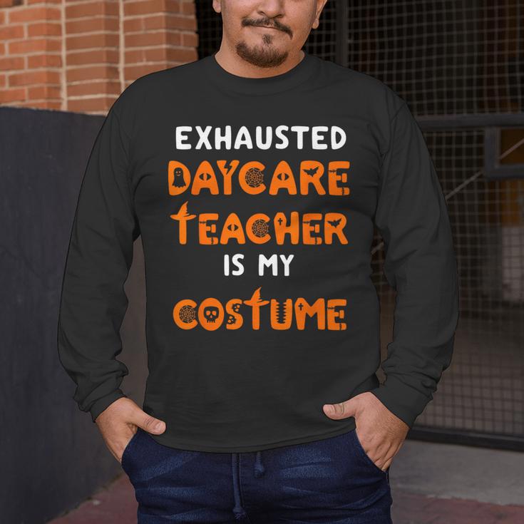 Daycare Teacher Halloween Costume Tired Day Care Shirt Men's Long Sleeve T-Shirt, funny design Daycare Teacher Halloween Costume Tired Day Care Shirt Men's Long Sleeve T-Shirt, funny design