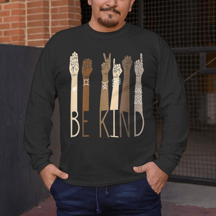 Deaf Be Kind Sign Language Hand Talking Teachers Interpreter Men's Long Sleeve T-Shirt, funny design Deaf Be Kind Sign Language Hand Talking Teachers Interpreter Men's Long Sleeve T-Shirt, funny design
