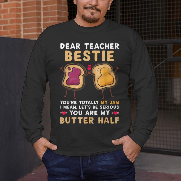 Dear Teacher Bestie You'Re Totally My Jam Shirt Kids Men's Long Sleeve T-Shirt, funny design