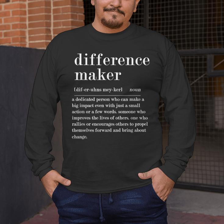 Difference Maker Definition Best Friend Teacher Life Men's Long Sleeve T-Shirt, funny design