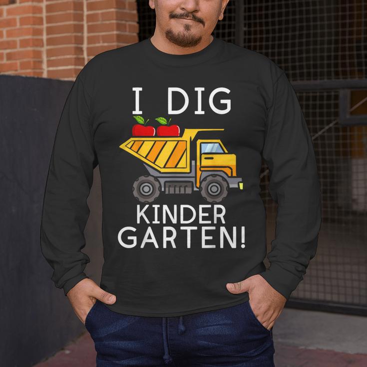 I Dig Kindergarten Student Teacher Construction First Day Men's Long Sleeve T-Shirt, funny design