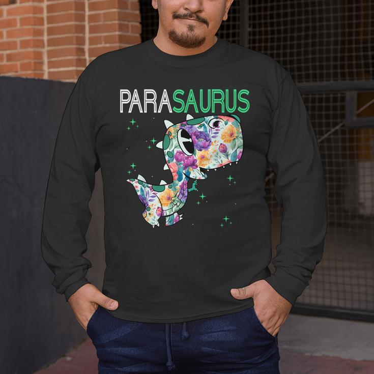 Dino Para Professional Teacher Collection T-Rex Dinosaur Paraeducator Assistant Teacher Men's Long Sleeve T-Shirt, funny design Dino Para Professional Teacher Collection T-Rex Dinosaur Paraeducator Assistant Teacher Men's Long Sleeve T-Shirt, funny design