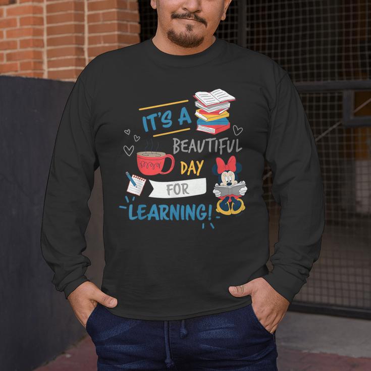 Disney Minnie Mouse Beautiful Day For Learning Teacher's Day Men's Long Sleeve T-Shirt, funny design Disney Minnie Mouse Beautiful Day For Learning Teacher's Day Men's Long Sleeve T-Shirt, funny design