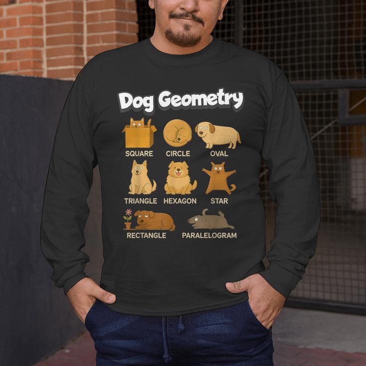 Dog Geometry Math Teacher Back To School STEM Humor Men's Long Sleeve T-Shirt, funny design Dog Geometry Math Teacher Back To School STEM Humor Men's Long Sleeve T-Shirt, funny design
