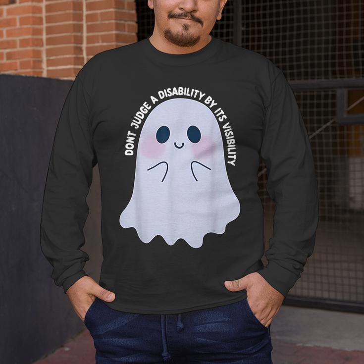 Dont Judge a Disability By Its Visibility Teacher Men's Long Sleeve T-Shirt, funny design