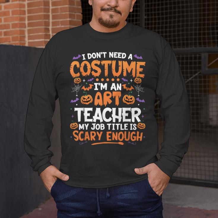 I Don't Need a Costume I'm An Art Teacher Retro Halloween Men's Long Sleeve T-Shirt, funny design I Don't Need a Costume I'm An Art Teacher Retro Halloween Men's Long Sleeve T-Shirt, funny design