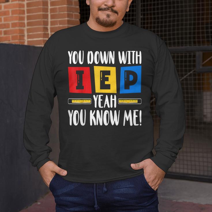 You Down With IEP Yeah You Know Me SPED Teacher Men's Long Sleeve T-Shirt, funny design You Down With IEP Yeah You Know Me SPED Teacher Men's Long Sleeve T-Shirt, funny design