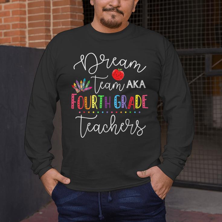 Dream Team Fourth Grade Teachers Back To School 4th Grade Men's Long Sleeve T-Shirt, funny design