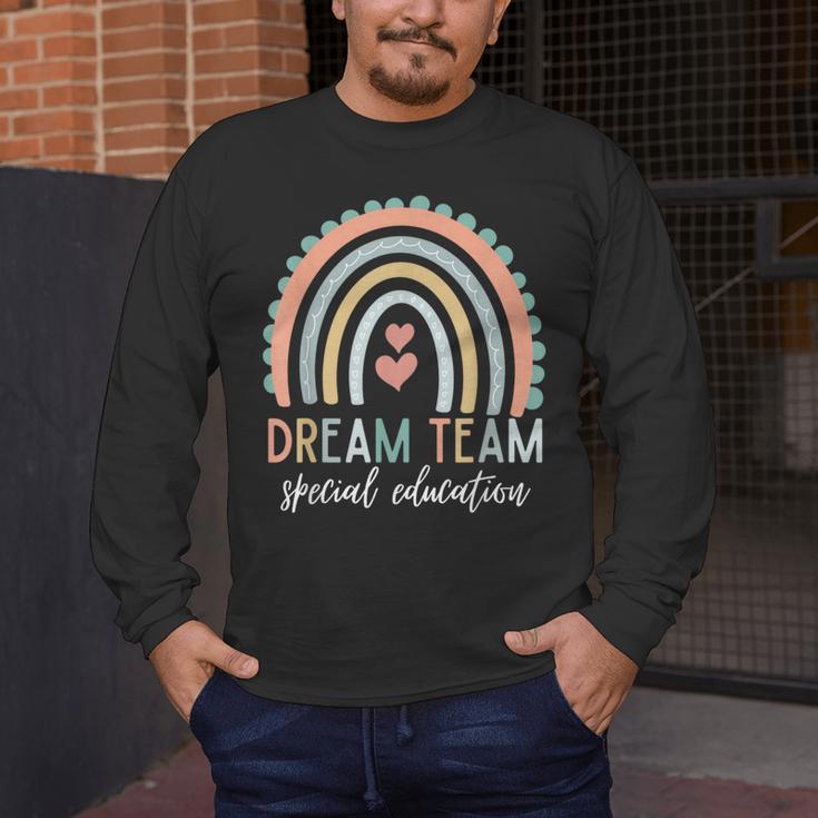 Dream Team Special Education Teacher ED SPED Squad Rainbow Men's Long Sleeve T-Shirt, funny design Dream Team Special Education Teacher ED SPED Squad Rainbow Men's Long Sleeve T-Shirt, funny design