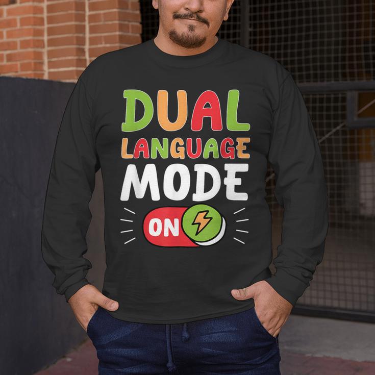 Dual Language Teacher Bilingual Teacher Men's Long Sleeve T-Shirt, funny design Dual Language Teacher Bilingual Teacher Men's Long Sleeve T-Shirt, funny design