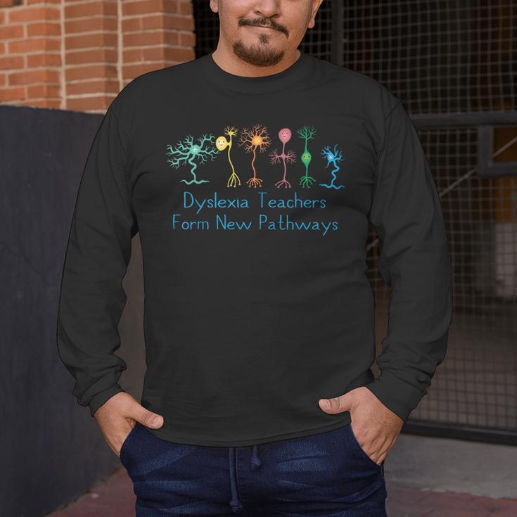 Dyslexia Teachers Form New Pathways Awareness Men's Long Sleeve T-Shirt, funny design Dyslexia Teachers Form New Pathways Awareness Men's Long Sleeve T-Shirt, funny design