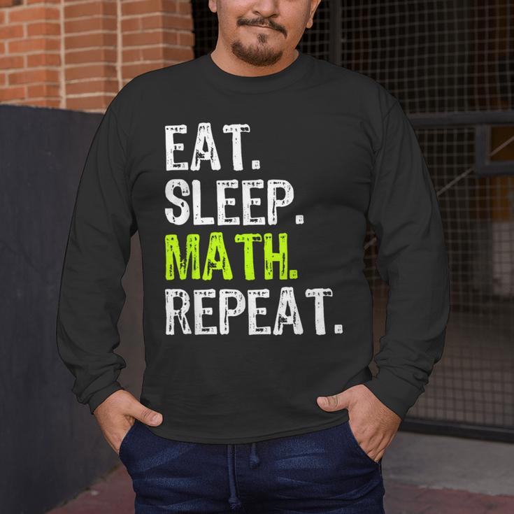 Eat Sleep Math Repeat Teacher Lover Men's Long Sleeve T-Shirt, funny design Eat Sleep Math Repeat Teacher Lover Men's Long Sleeve T-Shirt, funny design