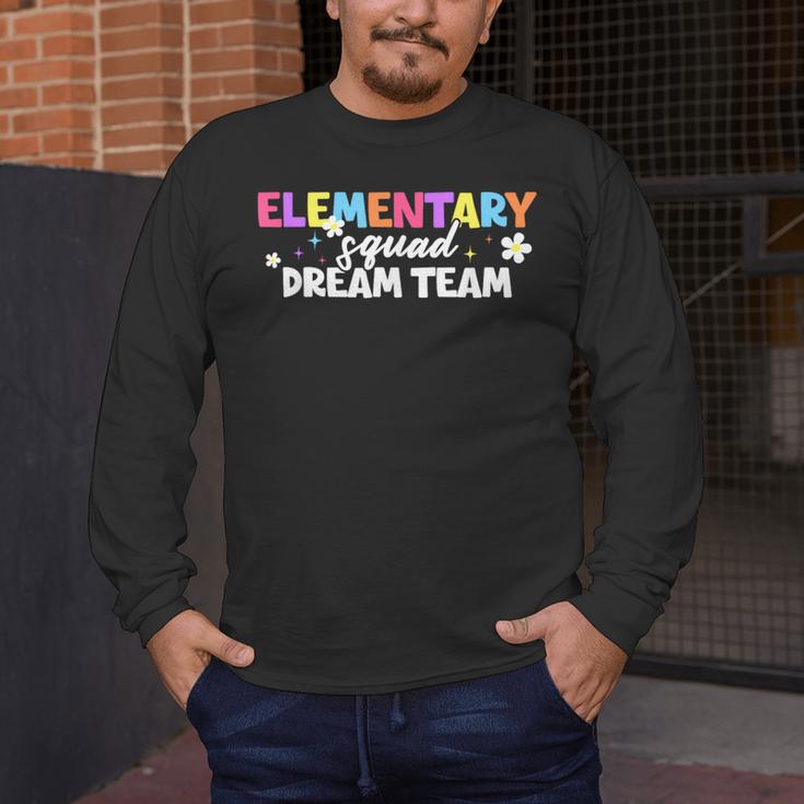 Elementary Squad Dream Team Teacher Student Back To School Men's Long Sleeve T-Shirt, funny design Elementary Squad Dream Team Teacher Student Back To School Men's Long Sleeve T-Shirt, funny design