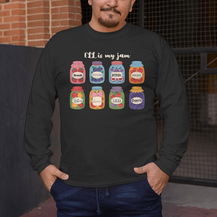 ELL Is My Jam English Language Learner Aide ELL Teacher Men's Long Sleeve T-Shirt, funny design ELL Is My Jam English Language Learner Aide ELL Teacher Men's Long Sleeve T-Shirt, funny design