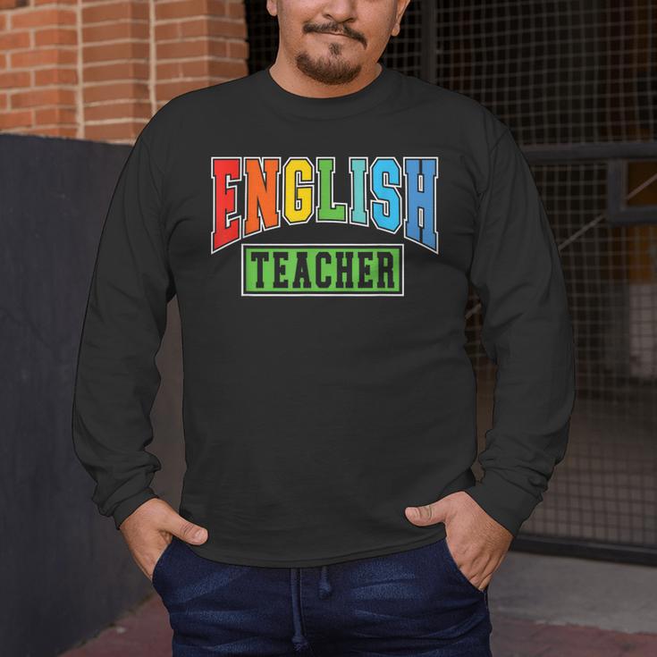 English Teacher Men Women Grammar Class English Teacher Men's Long Sleeve T-Shirt, funny design