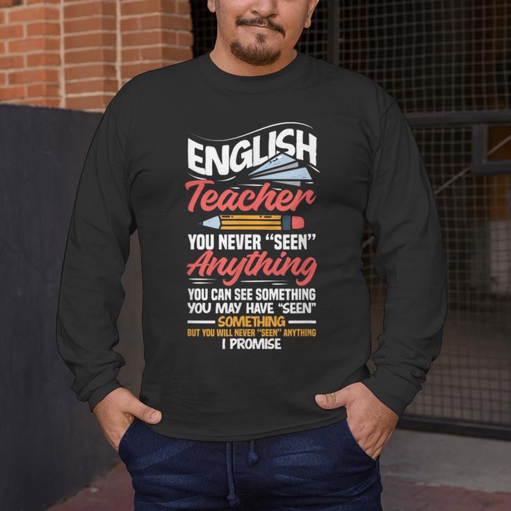 English Teacher Men's Long Sleeve T-Shirt, funny design English Teacher Men's Long Sleeve T-Shirt, funny design