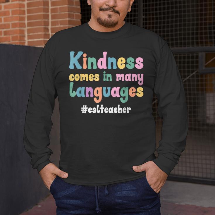 ESL Teacher English As A Second Language Teacher Men's Long Sleeve T-Shirt, funny design