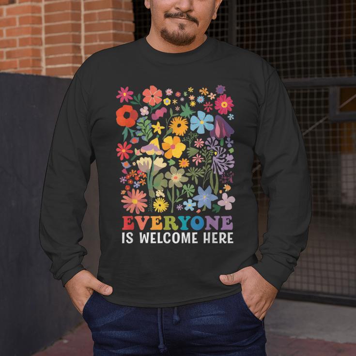 Everyone Is Welcome Here Tshirt Idaho Teacher Support Retro Men's Long Sleeve T-Shirt, funny design Everyone Is Welcome Here Tshirt Idaho Teacher Support Retro Men's Long Sleeve T-Shirt, funny design